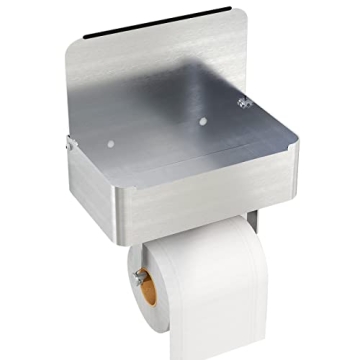 Stylish JUYSON Toilet Paper Holder with Shelf for Wipes