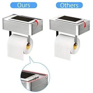 Stylish JUYSON Toilet Paper Holder with Shelf for Wipes