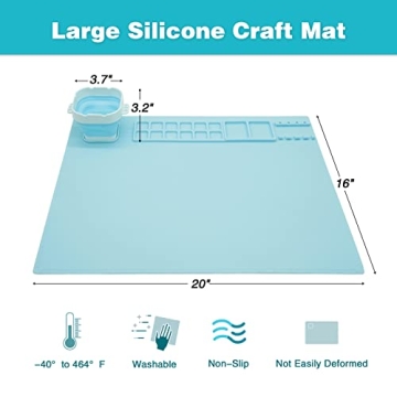 Silicone Craft Mat for Kids - 20"x16" Art Mat