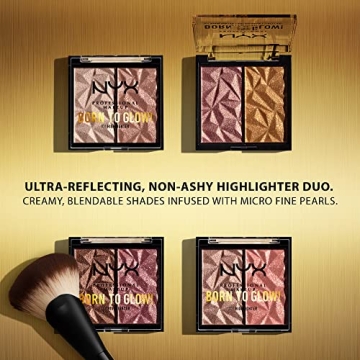 NYX Born to Glow Icy Highlighter Duo for Radiant Skin