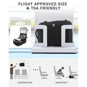 Travel Backpack for Women Men, 40L Carry on Flight Approved Backpack, Personal Item Travel Bag with Multi-Pockets, Waterproof Travel Bag Fits 17 Inch Laptop, Gift for Weekender, College, Work, Black