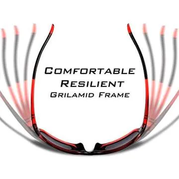 KastKing Alanta Polarized Sport Sunglasses,Gloss Black Purple Frame, Smoke Lens, Cottage