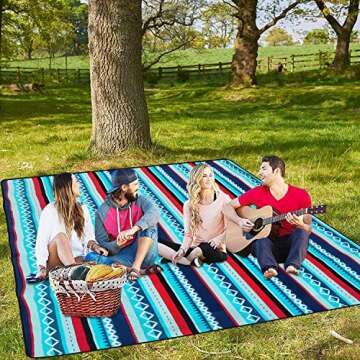 Mumu Sugar Extra Large Picnic Blanket 80x80 Portable Waterproof