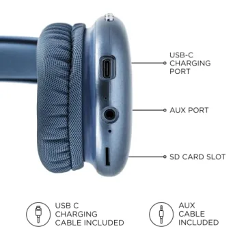 iJoy Ultra Wireless Headphones 10Hr Playtime SD Slot Bluetooth