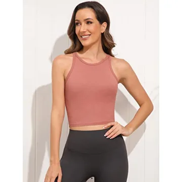 Kole Meego Women's Crop Tops for Workout - 4 Pack