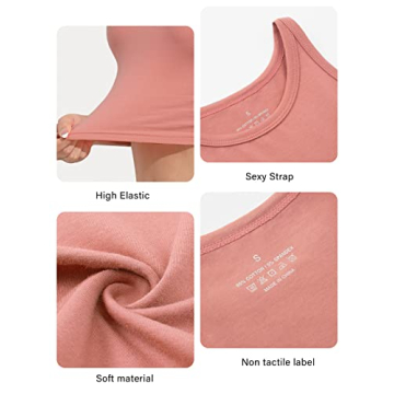 Kole Meego Women's Crop Tops for Workout - 4 Pack