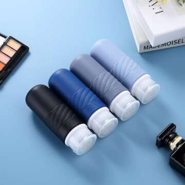 Gemice Travel Bottles - TSA Approved Leak Proof Silicone Containers