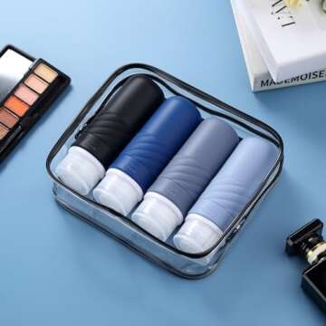 Gemice Travel Bottles - TSA Approved Leak Proof Silicone Containers