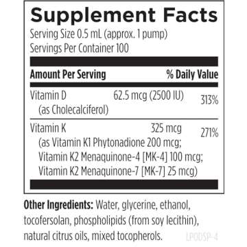 Liposomal D Supreme Vitamin D Liquid - 2500 IU D3 + K