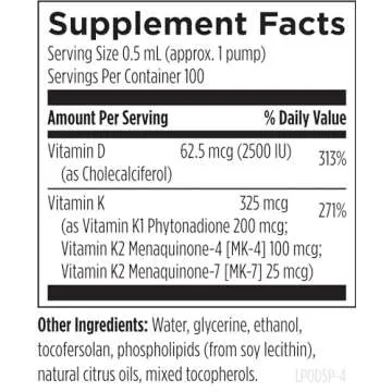 Liposomal D Supreme Vitamin D Liquid - 2500 IU D3 + K