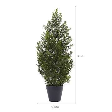 Nearly Natural 2ft. Mini Cedar Pine Tree (Indoor/Outdoor)