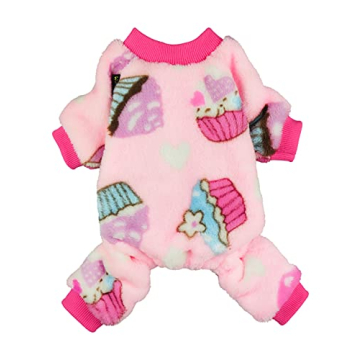 Fitwarm Sweet Cupcake Dog Pajamas for Winter Warmth