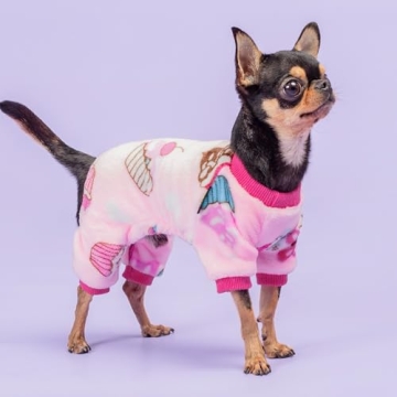 Fitwarm Sweet Cupcake Dog Pajamas for Winter Warmth