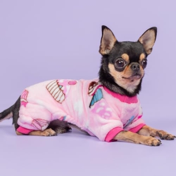 Fitwarm Sweet Cupcake Dog Pajamas for Winter Warmth