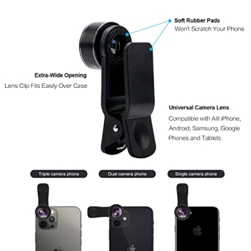 Mocalaca Phone Camera Lens Kit - 11 Lenses for Smartphones