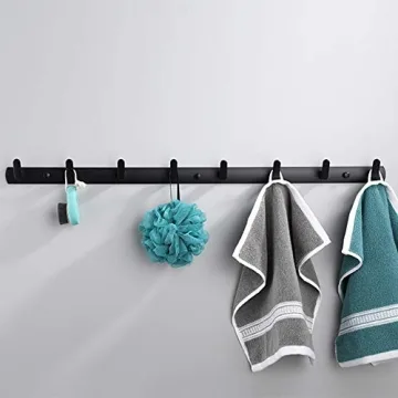 Spotact Wall Mounted Coat Rack With 8 Hooks - Modern Design