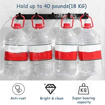 Spotact Wall Mounted Coat Rack With 8 Hooks - Modern Design