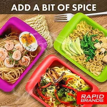 Rapid Ramen Cooker Deluxe | Microwave 2 Packs of Ramen in 3 Minutes | Perfect for Dorm, Small Kitchen, or Office | Dishwasher-Safe, Microwaveable, & BPA-Free