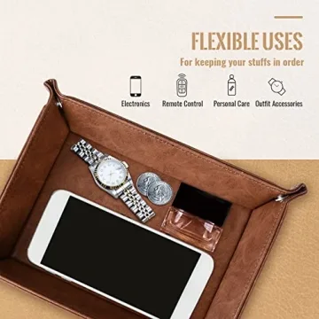 Best Dad Ever PU Leather Valet Tray Gifts