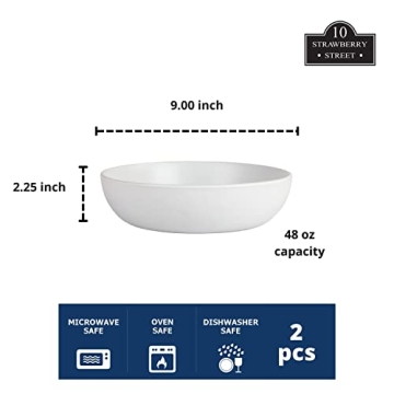 10 Strawberry Street Wazee Matte Serving Bowls Set - Elegant & Durable