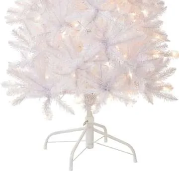 National Tree Company 7ft Pre-Lit Slim White Christmas Tree