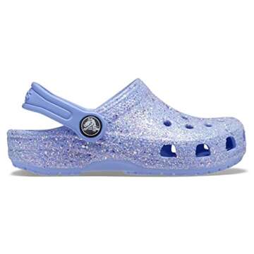 Crocs Kids Classic Glitter Clogs for Stylish Toddlers - Moon Jelly