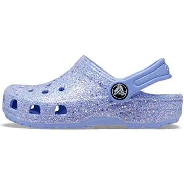 Glittery Comfort: Crocs Kids Classic Clogs in Moon Jelly