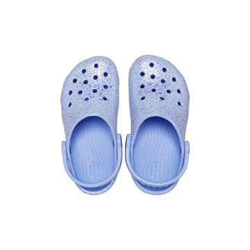 Glittery Comfort: Crocs Kids Classic Clogs in Moon Jelly