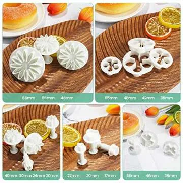 NUOMI Cookie Mold Presses Set of 33 Fun Pastry Molds