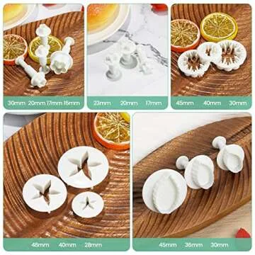 NUOMI Cookie Mold Presses Set of 33 Fun Pastry Molds