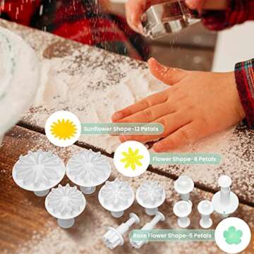 NUOMI Cookie Mold Presses Set of 33 Fun Pastry Molds