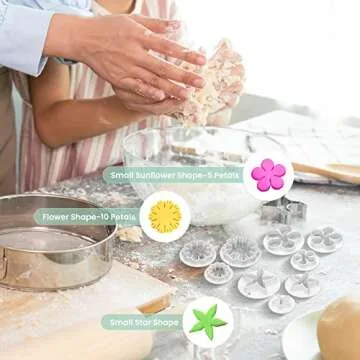 NUOMI Cookie Mold Presses Set of 33 Fun Pastry Molds