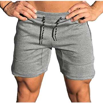 COOFANDY Mens 5 Inch Athletic Workout Shorts with Pockets