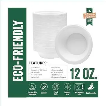 Compostable Heavy Duty Eco-Friendly Bowls 50 Count