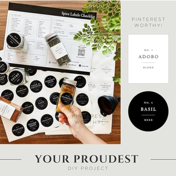 FINESSY Glass Spice Jars Stylish 23-Pack with Lids