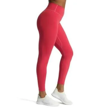 Aoxjox High Waisted Workout Leggings for Women Tummy Control Buttery Soft Yoga Metamorph Deep V Pants 26" (Love Potion, Medium)