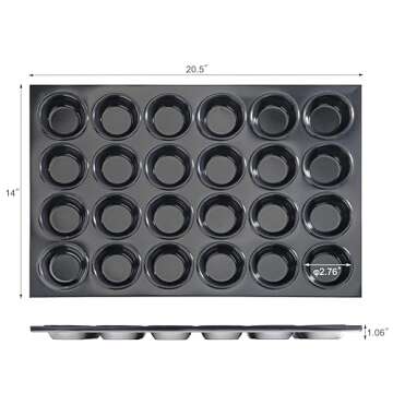 New Star Foodservice 37937 Commercial Grade Aluminum Non-Stick 24-Cup Muffin Pan
