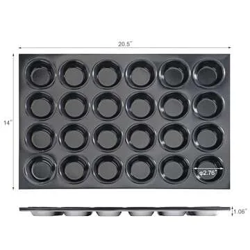 New Star Foodservice 37937 Commercial Grade Aluminum Non-Stick 24-Cup Muffin Pan