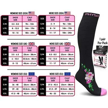 Physix Gear Compression Socks for Optimal Circulation and Comfort