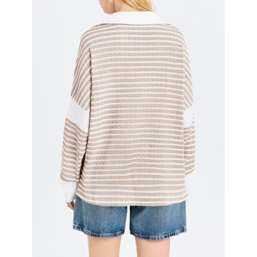 Stylish Striped Oversized Sweatshirt for Women