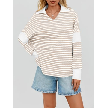 Stylish Striped Oversized Sweatshirt for Women