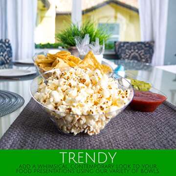 Elegant Disposable Angled Plastic Bowls for Any Occasion