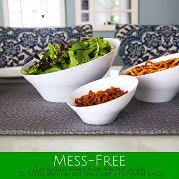 Elegant Disposable Angled Plastic Bowls for Any Occasion