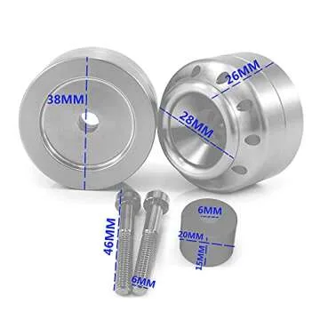 HEINMO Motorcycle Handle Bar Grips Plus Slider Handlebar Ends Anti-Vibration Cover Protector for VES pa GTS 300 250 150 Priamvera Sprint 150 S150 LX LXV (with Gold Screws)