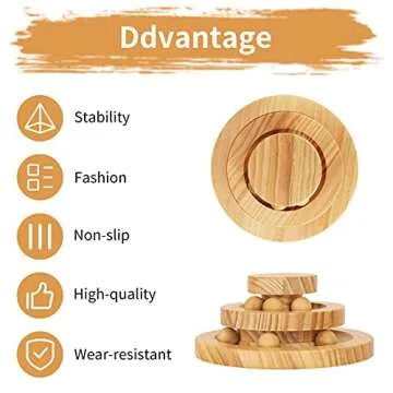 Double Layer Cat Track Turntable with Bell Ball