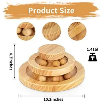 Double Layer Cat Track Turntable with Bell Ball