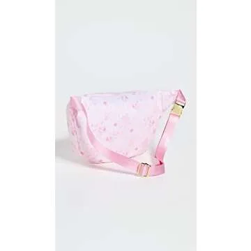 Stoney Clover Lane Women's Nylon Jumbo Fanny Pack, Climbing Roses - Pink On Pink, One Size