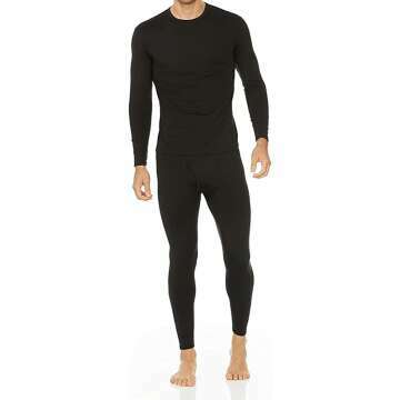 Thermajohn Long Johns Thermal Underwear for Men - Fleece Lined Base Layer Set