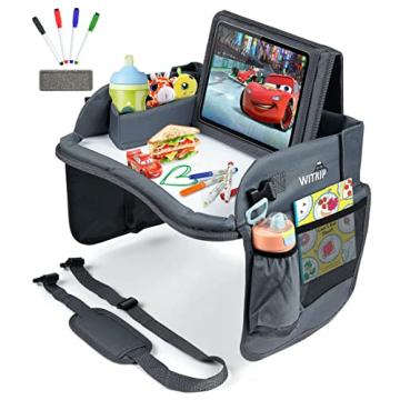 WITRIP Kids Travel Tray with Dry Erase Board for Car Seats