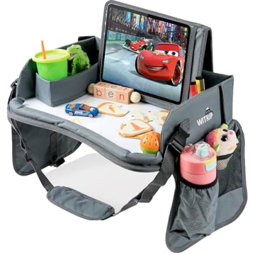 WITRIP Kids Travel Tray with Dry Erase Board for Car Seats
